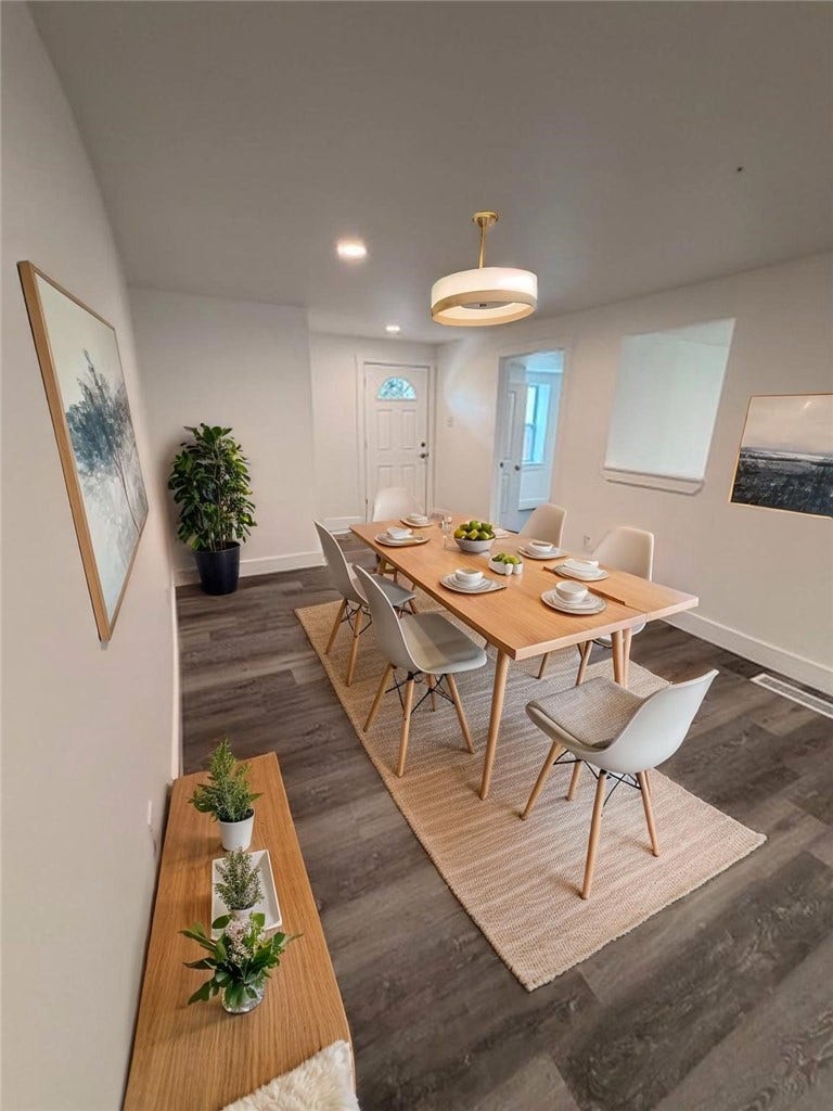 Vitually staged Dining Room