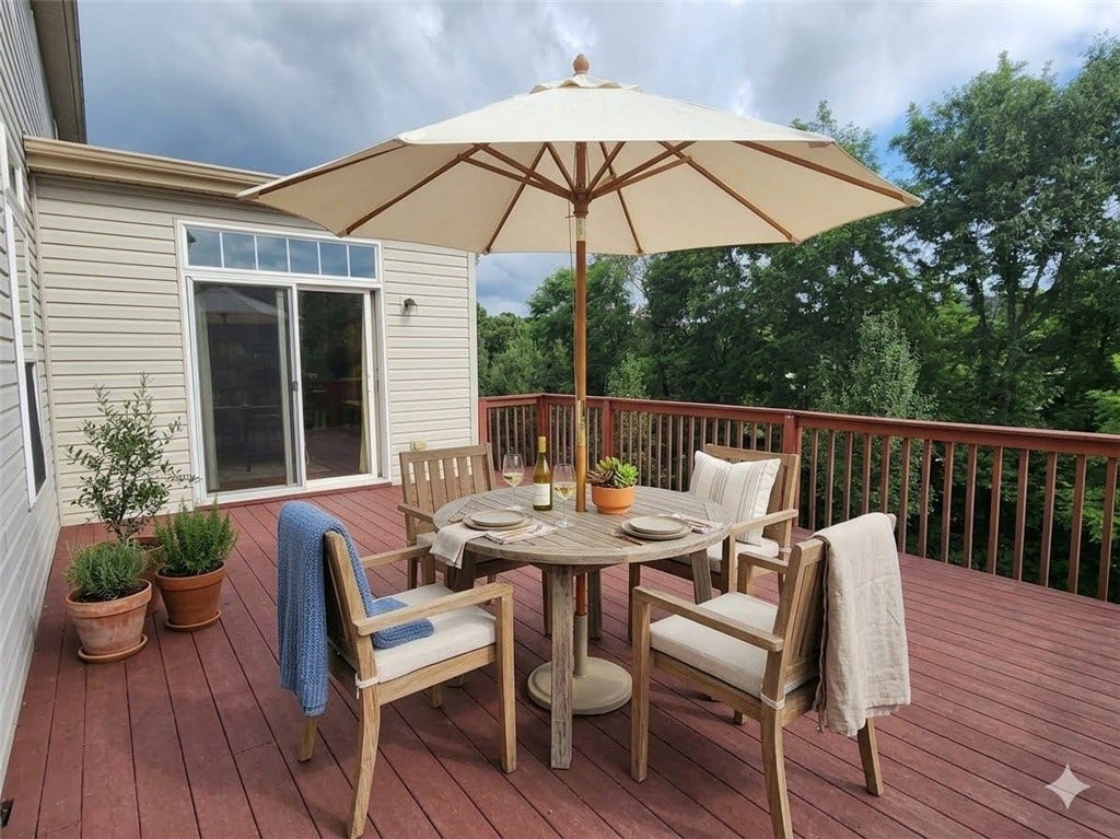 Add your personal touch for grilling or relaxing! This photo is staged