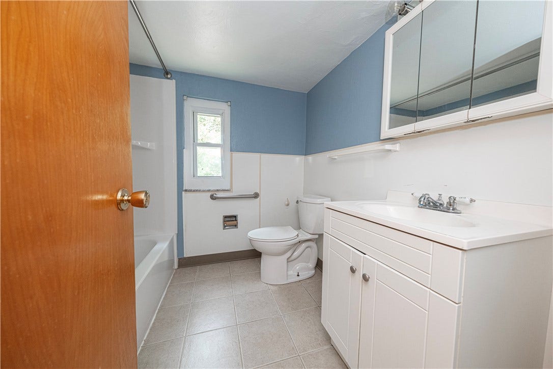 This is the second floor bathroom. Spacious, bright...