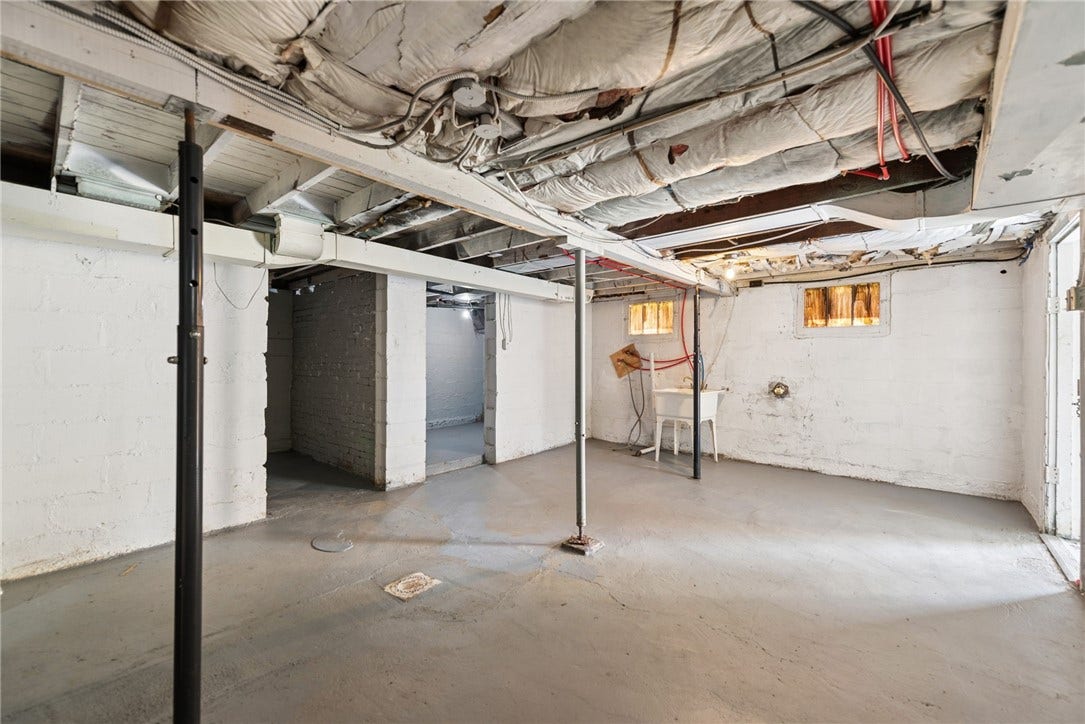 Basement laundry area