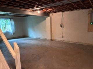1120 O Block Road, Pittsburgh, PA 15239 Full basement waiting to become a family game room or sun-filled study.