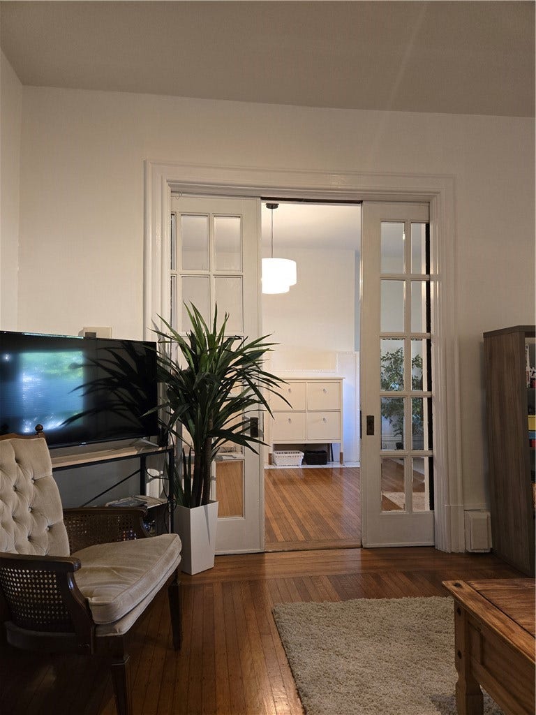 5546 Hays St, Pittsburgh, PA 15206 Welcome to the livijng room with gorgeous french pocket doors