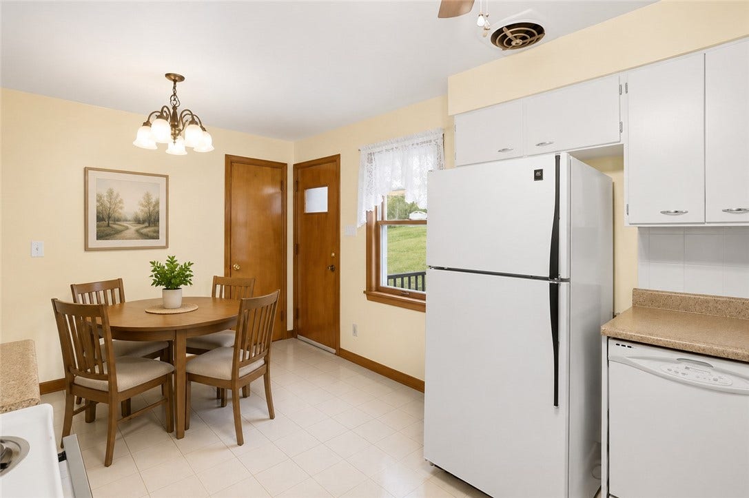 Virtually staged kitchen with plenty of natural light! 17x10