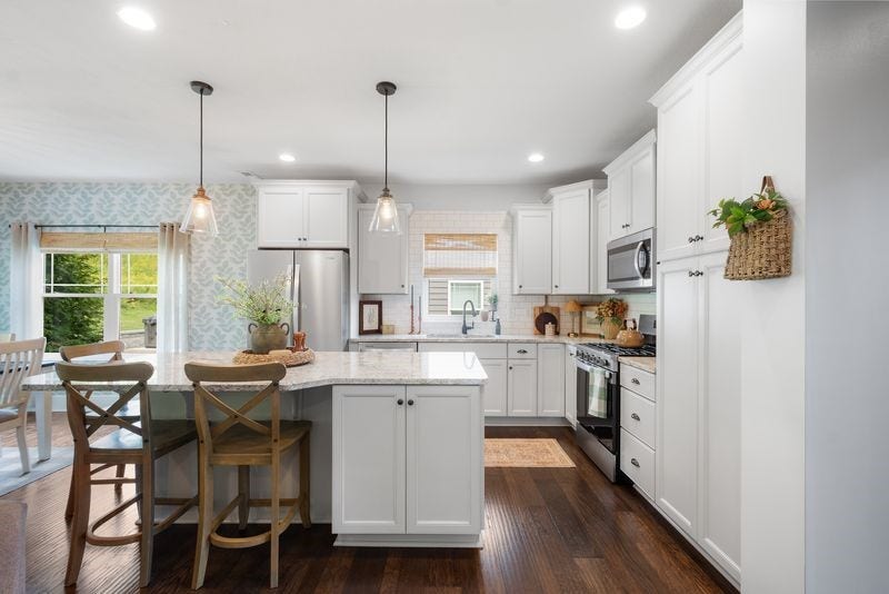 Stainless steel appliances.