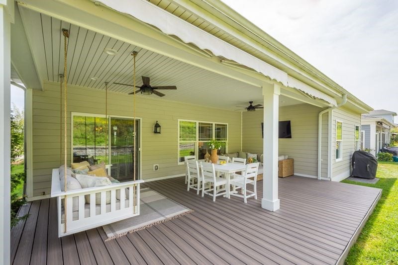 Awning to extend the shade.