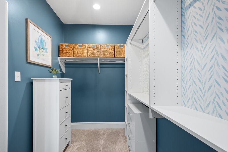 Spacious walk-in closet.