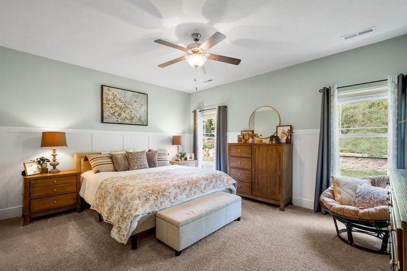 Wainscoting adds a personal touch.