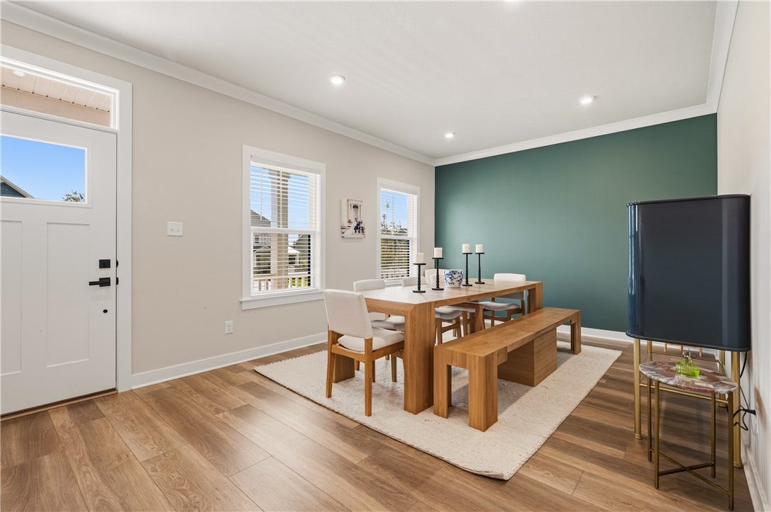 Space is also perfect for a home office or reading room. So many options!