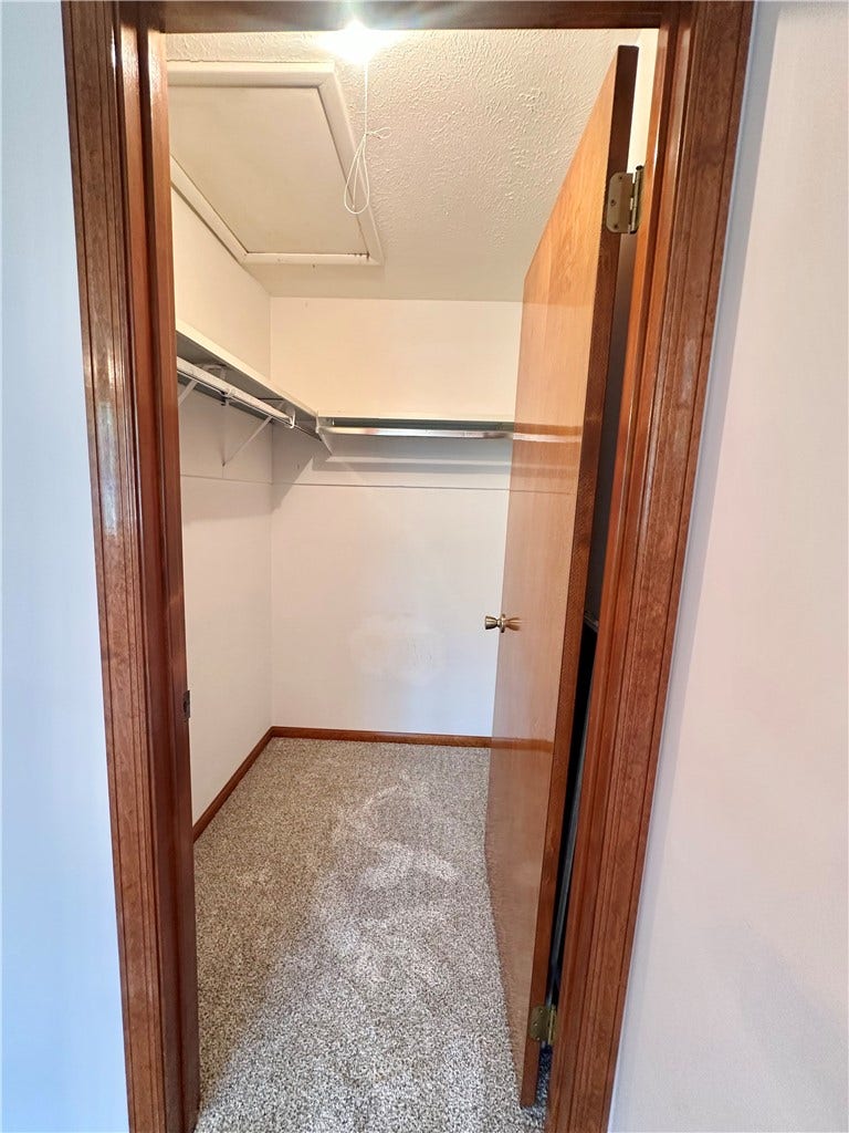 walk in closet in 2nd bedroom