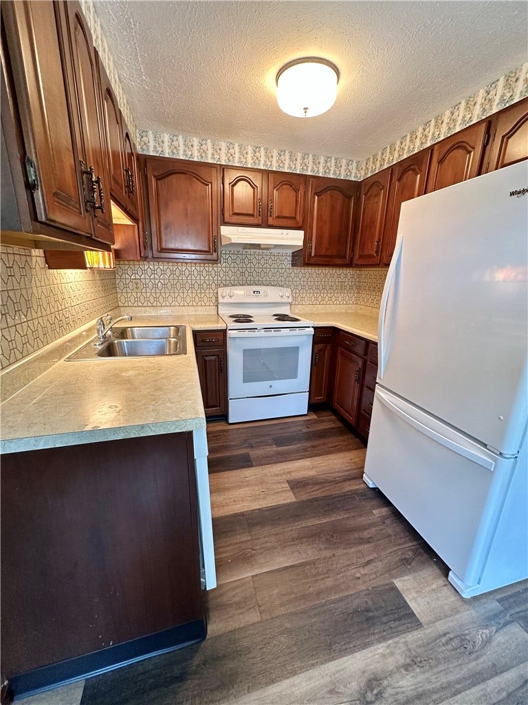 kitchen with cherry cabinets