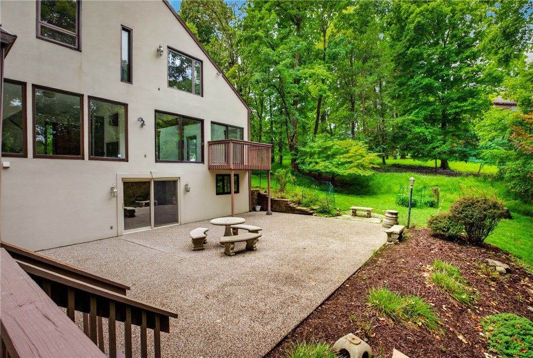 Relax outdoors while surrounded by mature trees and peaceful views.