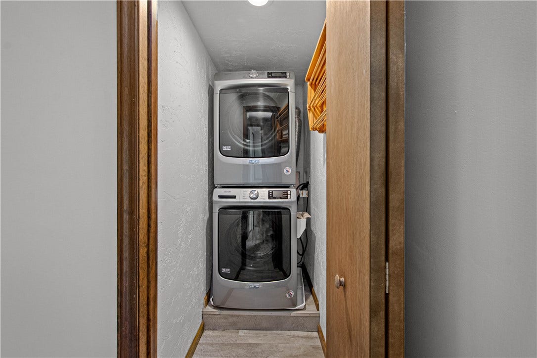 Convenient upstairs laundry makes everyday routines easier and keeps everything close to the bedrooms.