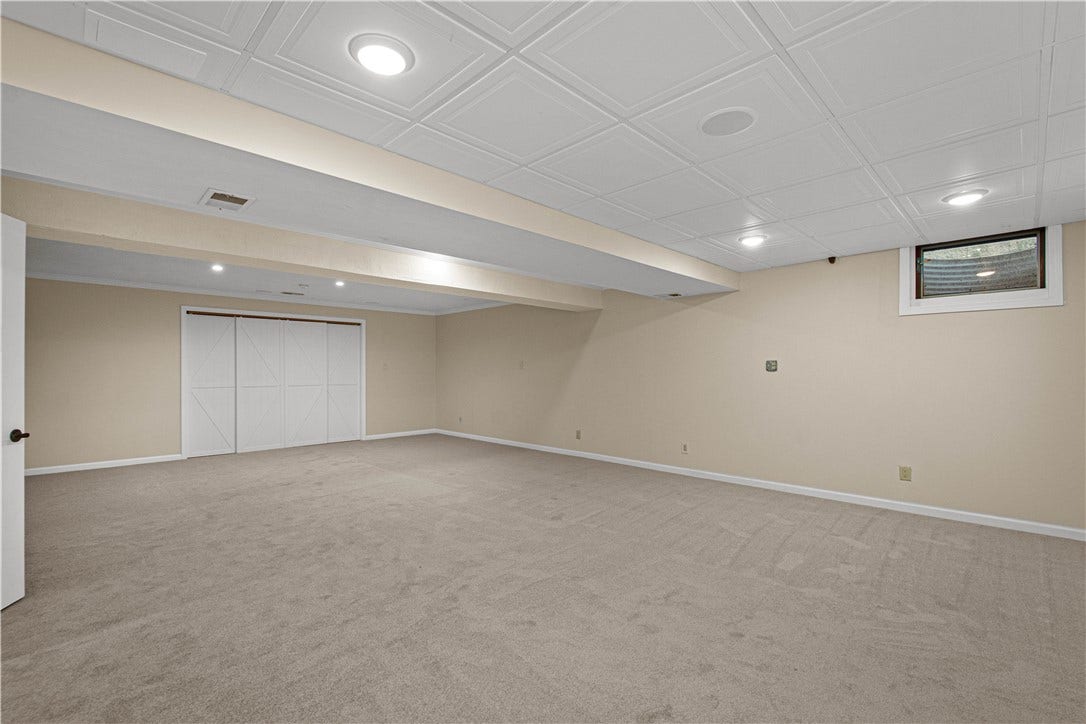 Large closet for additional storage in the oversized game room.