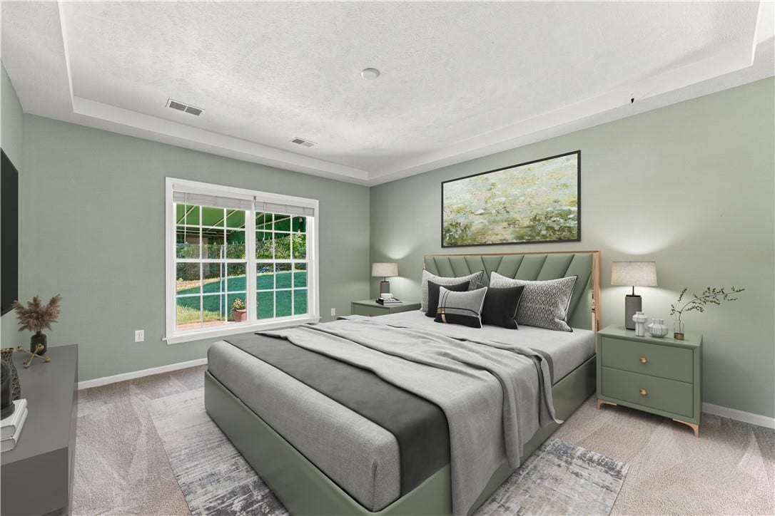 Staged Primary Bedroom.