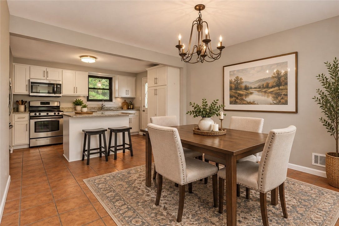 2724 Dwight Ave, Pittsburgh, PA 15216 Virtually Staged Dining And Kitchen