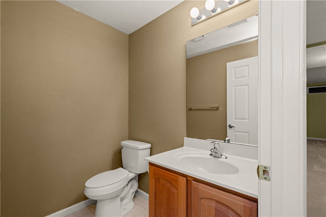Lower level half bathroom