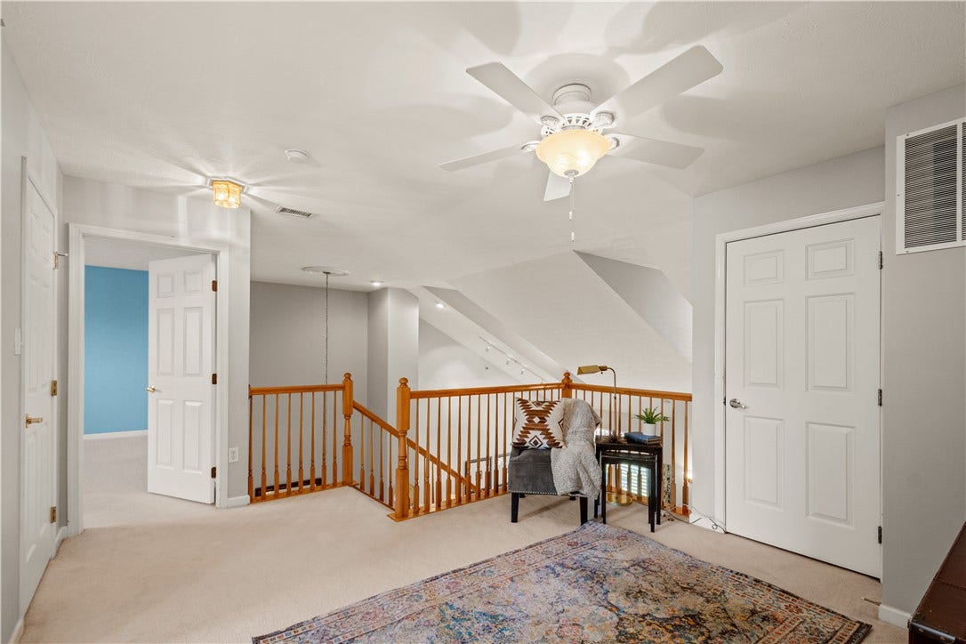 Another view from the loft. The door on the left leads to a large storage closet.