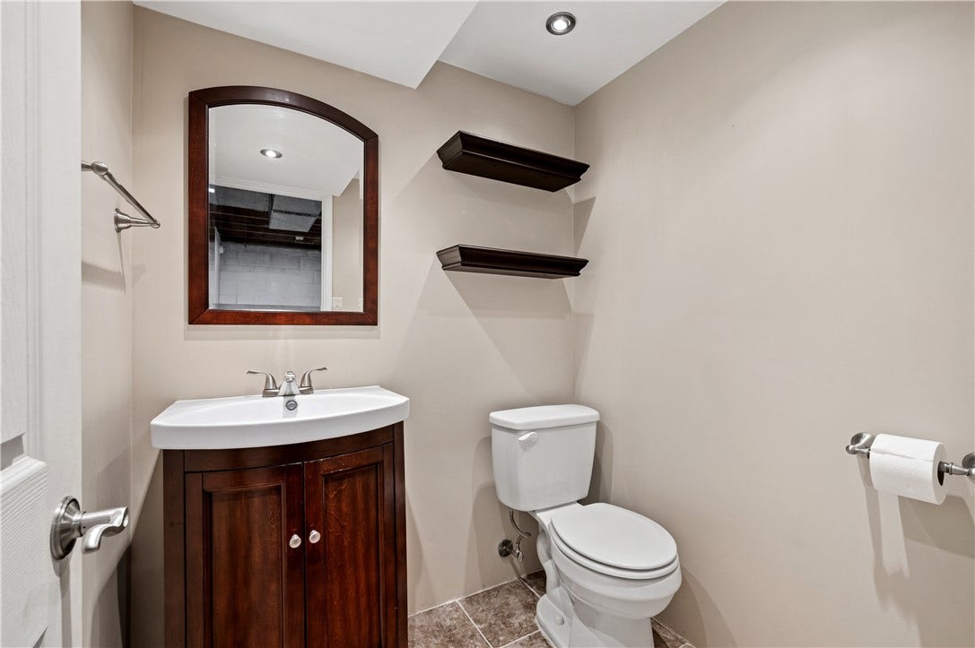 127 Sheldon Ave, Pittsburgh, PA 15220 Updated powder room on the lower level.