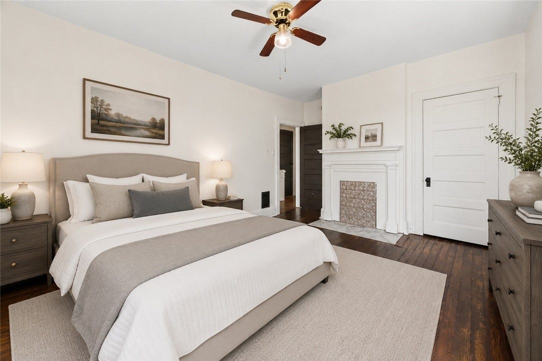 Bedroom 1 on 2nd floor - Virtually staged