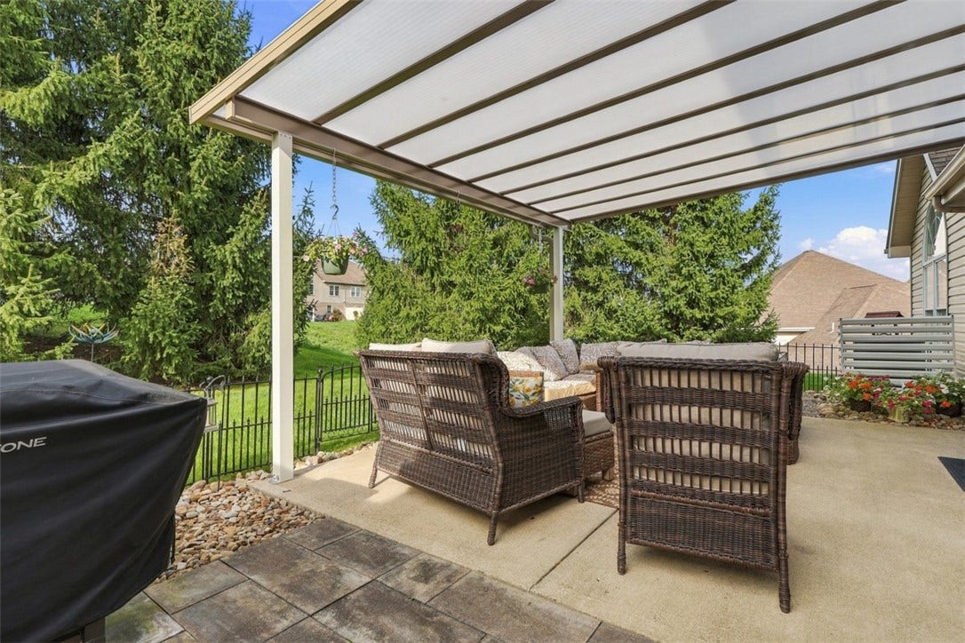 Extended patio area of grilling.