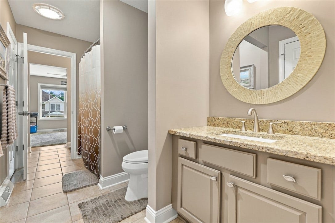 View of Jack-and-Jill bathroom from bedroom #3.