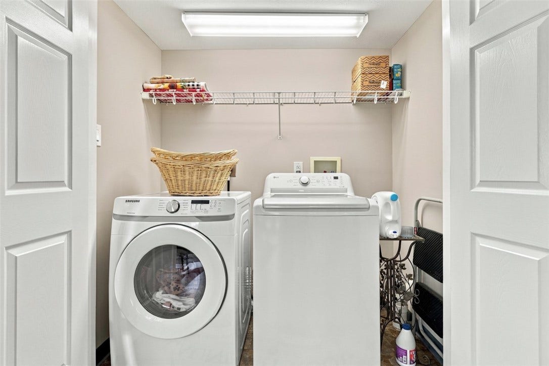 Laundry area conveniently located on the main level.