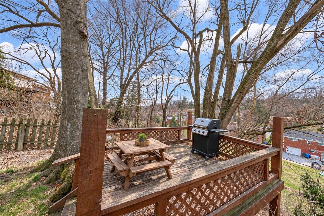 Enjoy the sounds of nature while relaxing on the rear deck.