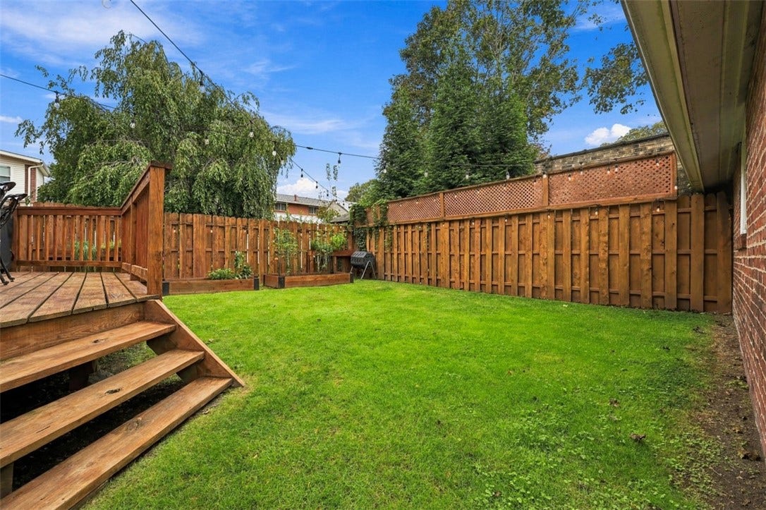 Lovely fenced in yard