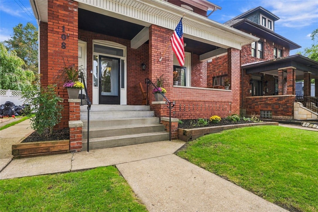 Grand welcoming front porch