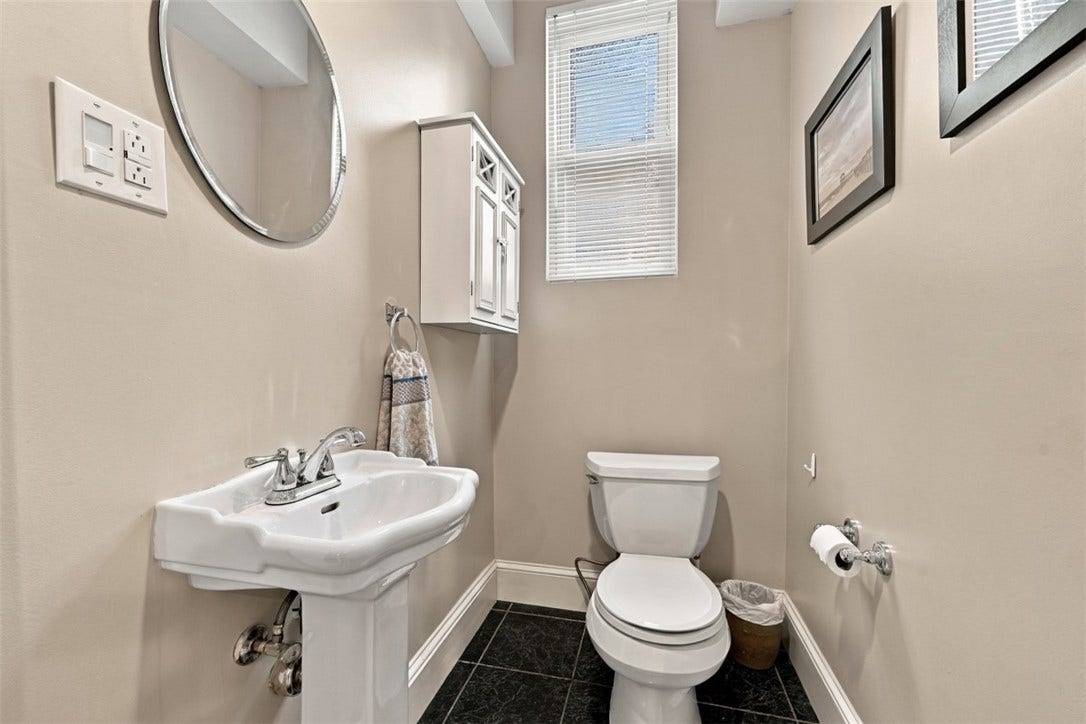 First floor powder room