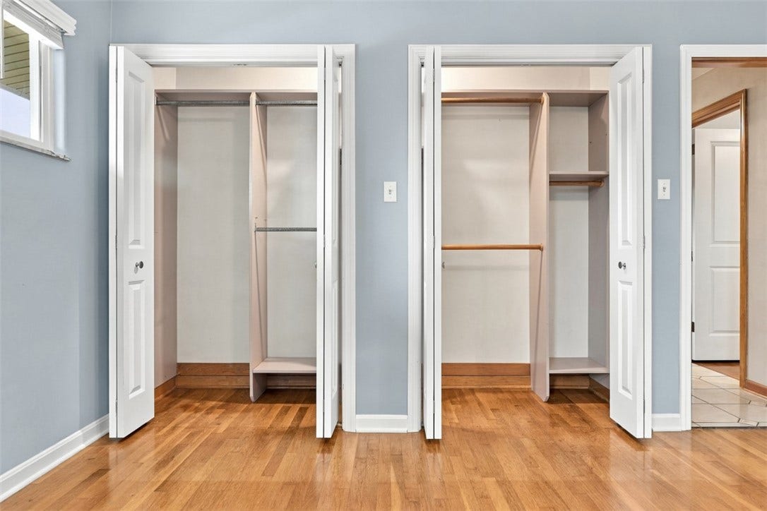 Large closet in primary bedroom