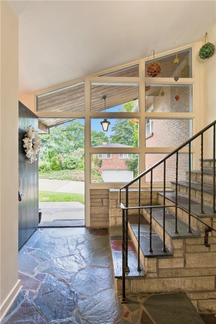 9 Highland, Pittsburgh, PA 15202 Slate entryway with wrought iron railing