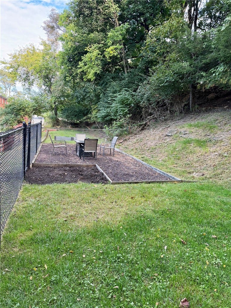 outside upper firepit area