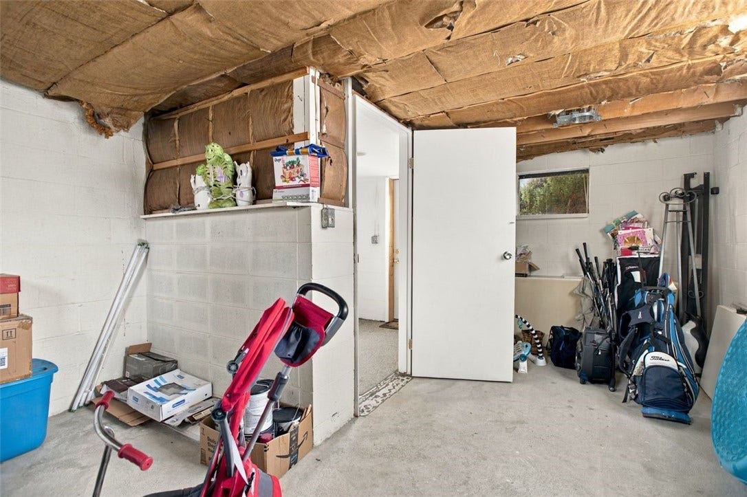 Extra, easily accessible storage area on lower level.