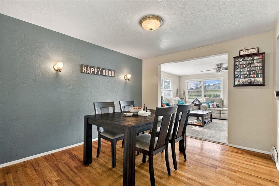 Dining room flows nicely from kitchen