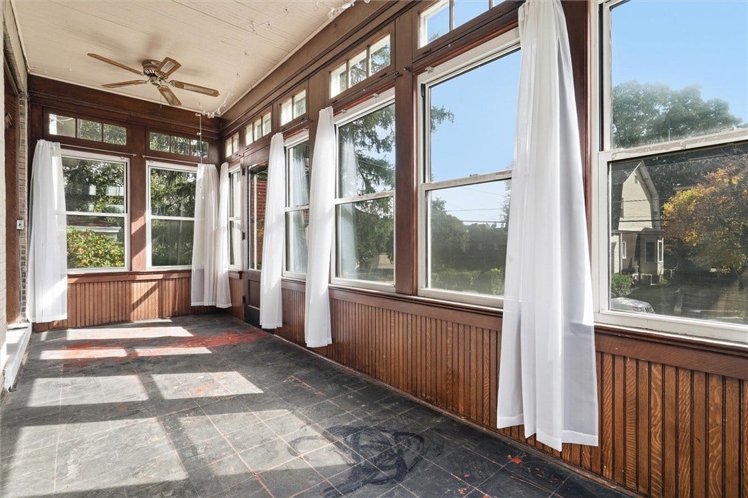 Closed in front porch