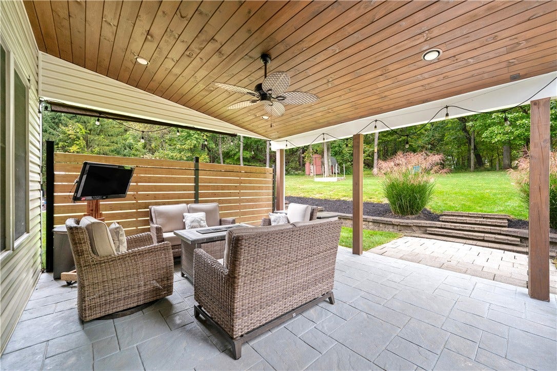 WOW - this covered patio!!