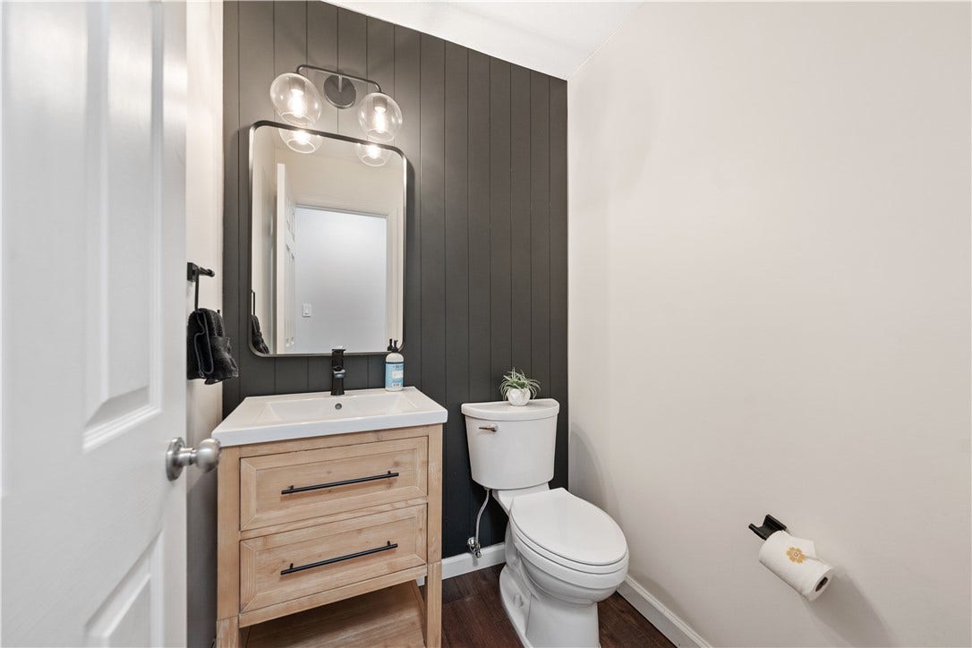 Updated main-floor half bath...