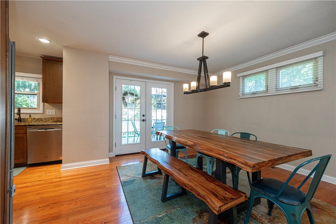 3 Catalpa Pl, Pittsburgh, PA 15228 Dinning Room with French Doors to Deck