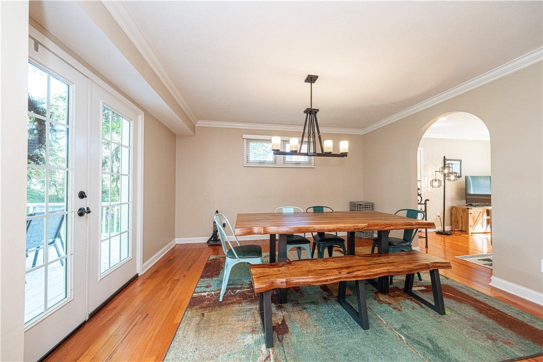 3 Catalpa Pl, Pittsburgh, PA 15228 Dinning Room with French Doors to Deck