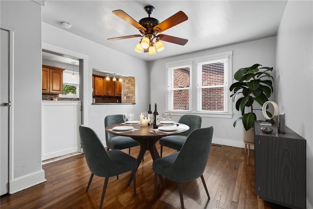 731 S BRADDOCK AVE, Pittsburgh, PA 15221 Dining room is digitally staged.