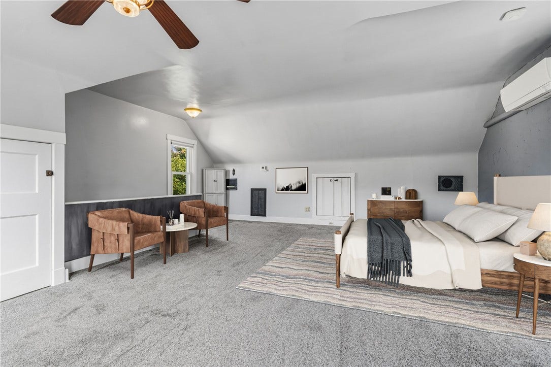 731 S BRADDOCK AVE, Pittsburgh, PA 15221 Bedroom is digitally staged.