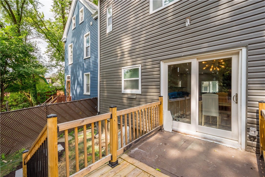 214 N Aiken Ave, Pittsburgh, PA 15206 Rear porch off dining room