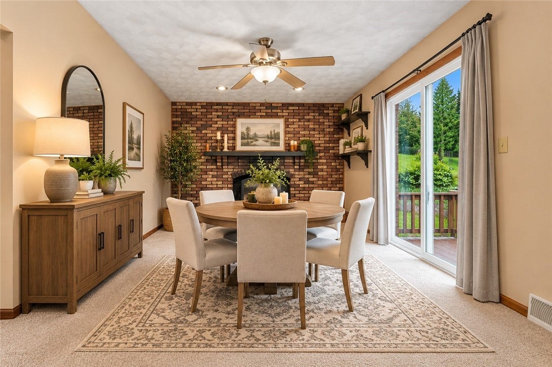 Virtual staging for the extremely large dining room!