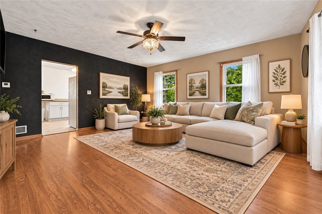 Virtual staging for the enormous living room!