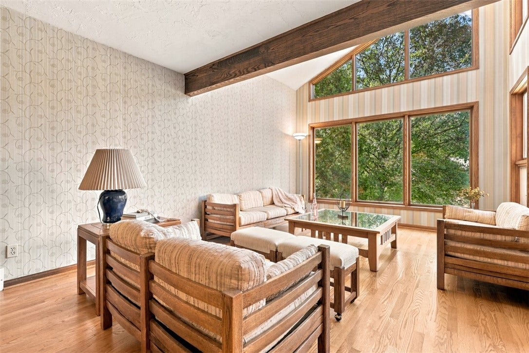 4282 Forest Glen Dr, Allison Park, PA 15101 There are large windows throughout and hardwood floors on the main level.