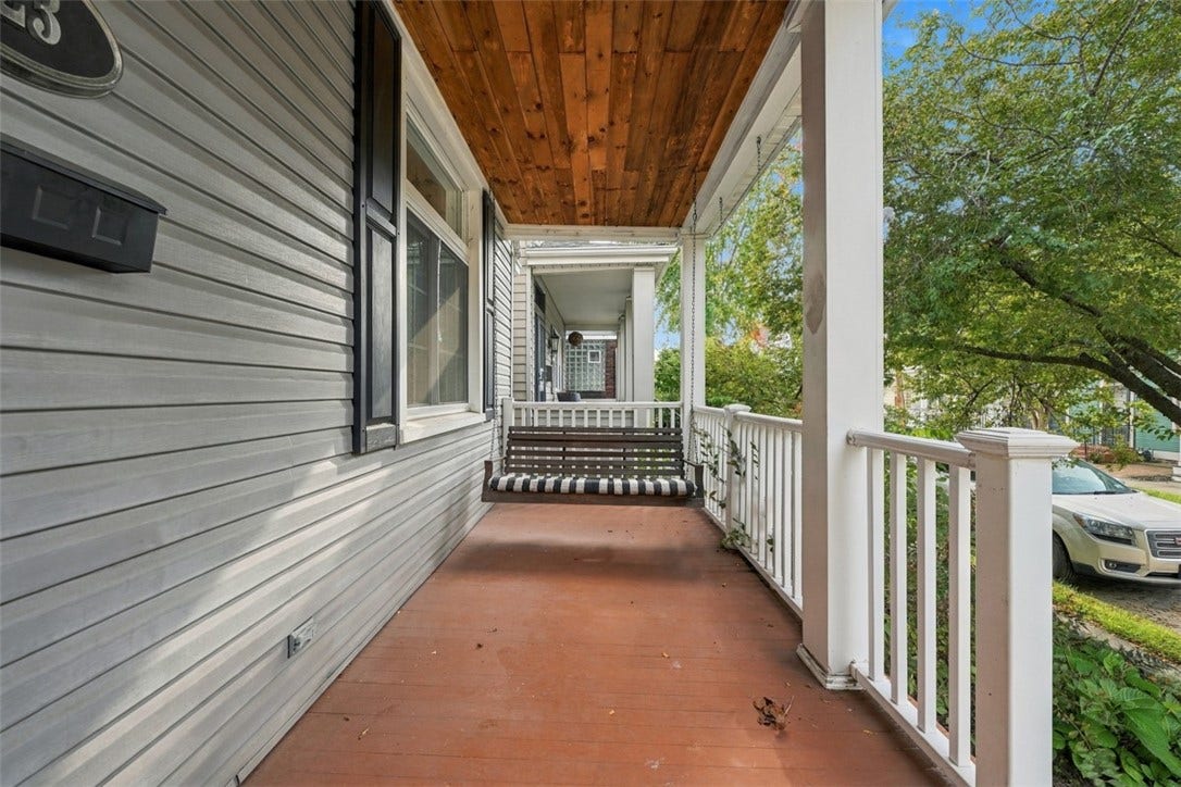 123 4th Street, Pittsburgh, PA 15215 Front PorchWelcoming front porch with swing