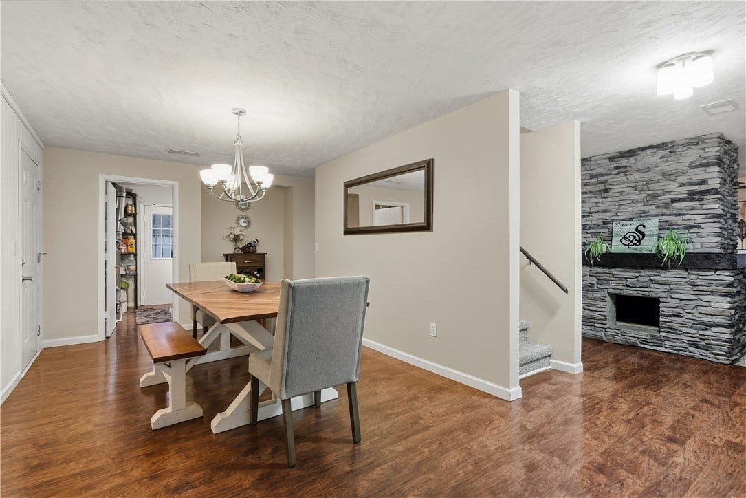 Large Dining Room with plenty of room for dinner parties and holidays!