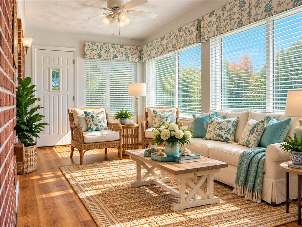 Make this your comfy spot.  Morning tea and quiet reading