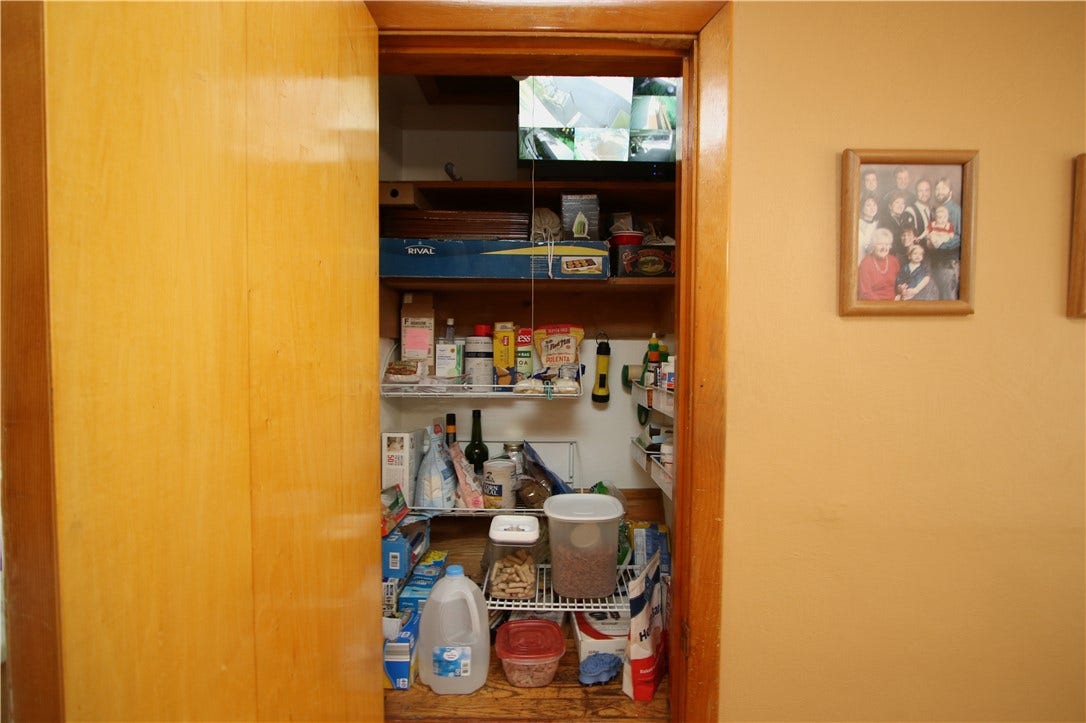 4239 Finleyville Elrama Road, Finleyville, PA 15332 Deep Shelved Pantry Closet in Dining Room w/ Attic Access